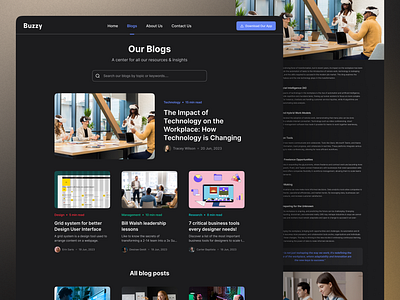 Buzzy - Your Buzz for Trends, Stories & Inspiration! blogdesign bloggingplatform bold clean concept design designdaily interfacedesign responsivedesign simple uiinspiration uitrends uiux user interface userexperience userinterface webblogui webdesign website websiteui