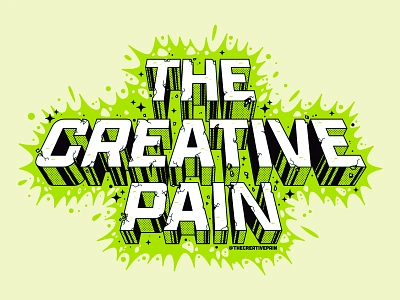 The Creative Pain branding design graphic design illustration illustrator logo rocks the creative pain type vector