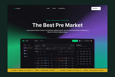 Pre Market Dashboard dashboarddesign datavisualization financedashboard financialtools marketanalysis premarketdashboard realtimedata stockmarketapp tradingui ui uiux ux uxdesign