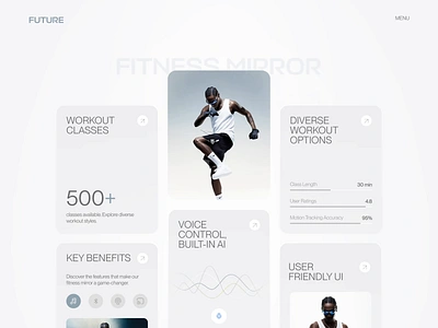 UI Animation For Future animation athlete clean courses fitness fitness journey gym minimalist modern motion design online classes online courses sport sportive ui animation ui concept ui ux web design workout workouts