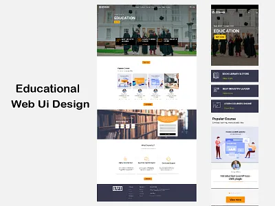 Educational Web UI Design app design design figma graphic design illustrator prototyping ui web design
