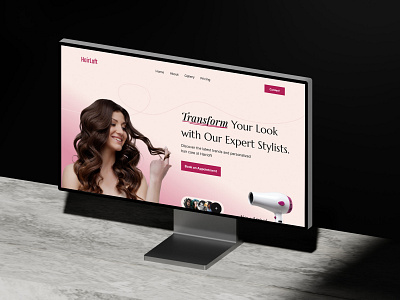 Hair Salon Website💇 beauty branding design experience fashion graphic design hairsalon design hairstudiobranding landing page salon uiux user interface web design website website design