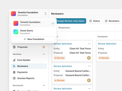 Organization Switcher clean components flat minimal product design saas shadcnui tailwind tailwind css ui uiux ux workshop