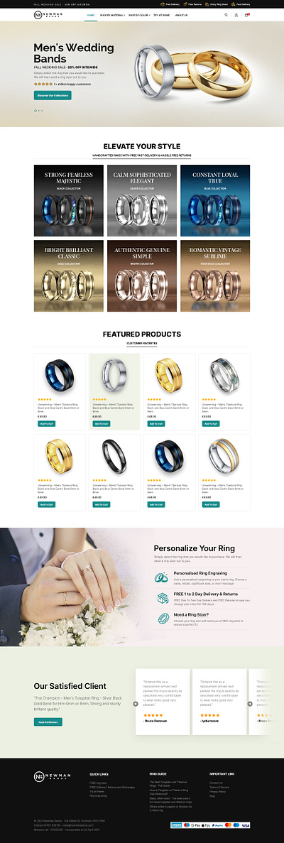 Jewellery wordpress website development services design graphic design layout ui ux website