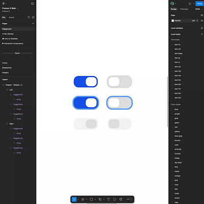 Figma toggle component branding design design system figma figma variables interactive components interface toggle ui ui kit ux