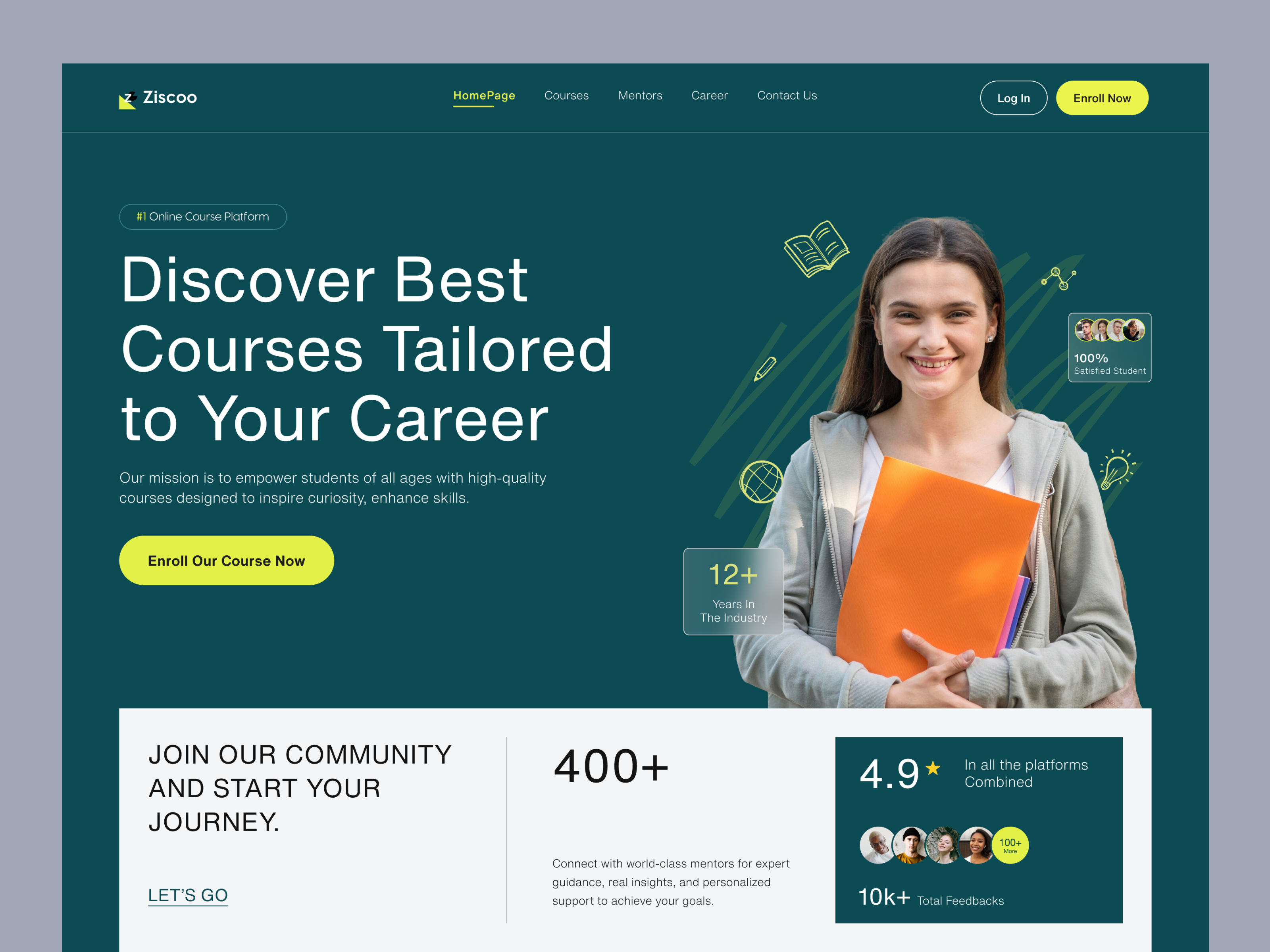 Education Website college course course website e learning edtech education education platform education website elegant landing page learning mentor minimal online course online school school student teacher tutor university