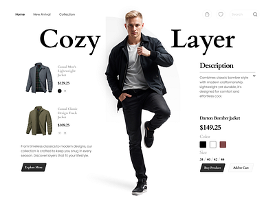 Fashion Website Design aesthetic app design clothing design ecommerce ecommerce website fashion fashion website fashion website design figma figma design jacket rifat ony ui ux website design