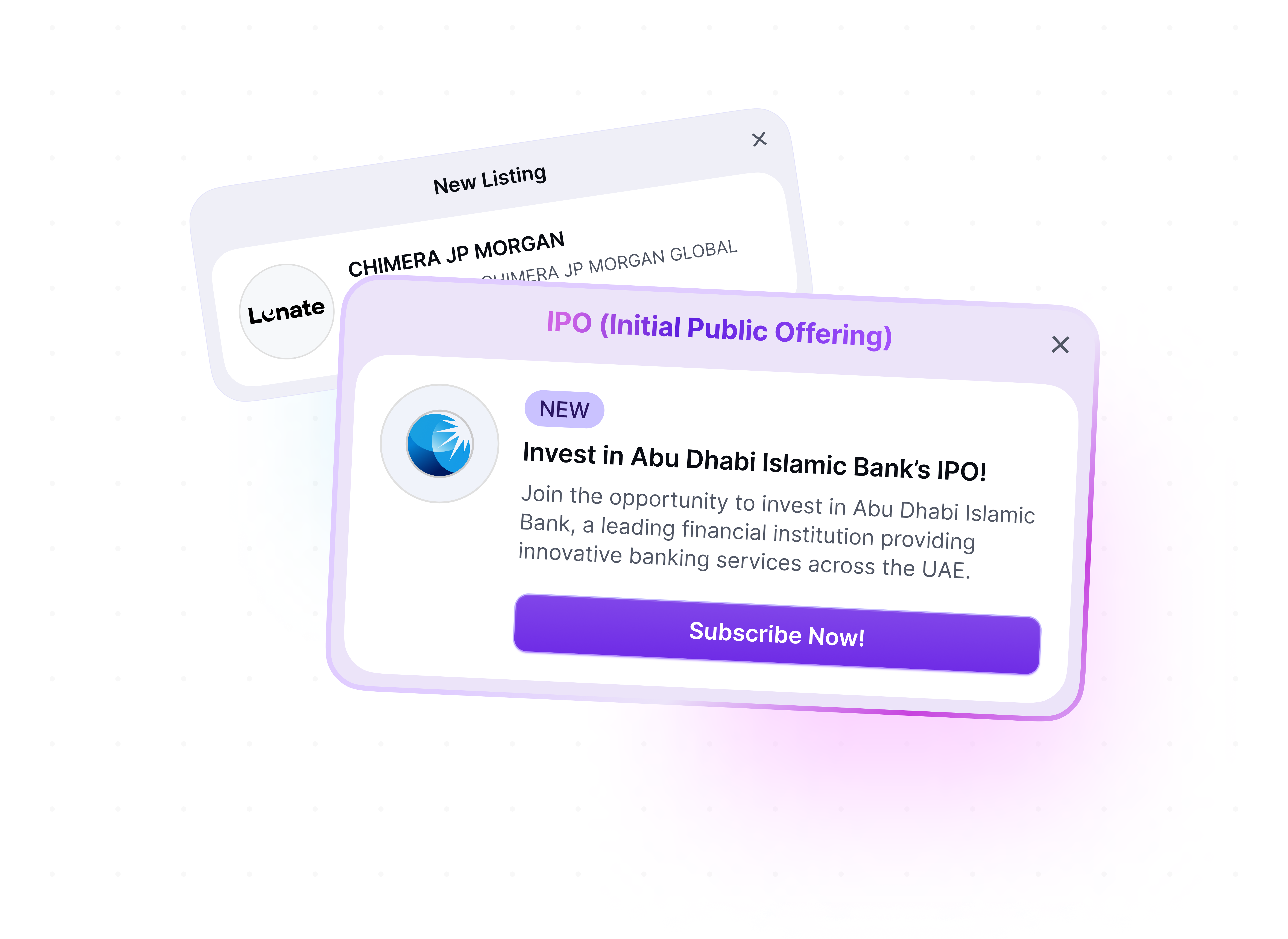 IPO Banner UI Design app banking clean cta daily work design experiment ui user interface ux uxui