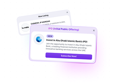 IPO Banner UI Design app banking clean cta daily work design experiment ui user interface ux uxui