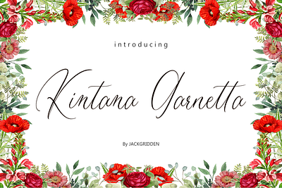 Kintana Garnetta - Script Font branding design font garnetta graphic design illustration kintana script