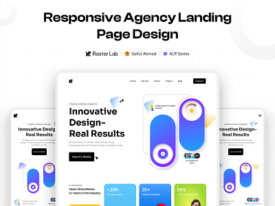 Raster Lab | Agency Landing Page agency design digital agency hero section landing page minimal design modern design raster lab ui uiux ux design web design web ui