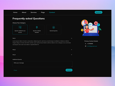 FQA - Dark and Light Mode faq faq dark mode faq light mode ui ux design