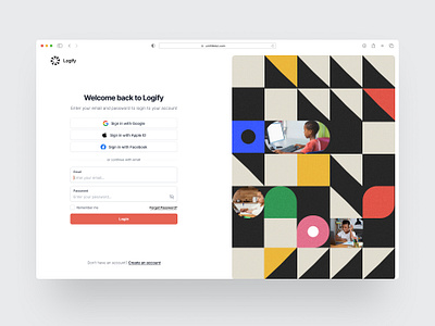 Logify - login design login sign in sign up ui uiux