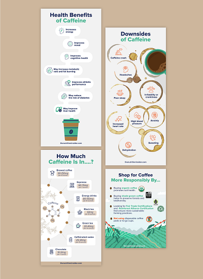 Health Benefits of Caffeine Infographics caffeine coffee graphic design health benefits of caffeine health benefits of coffee health effects of coffee healthy nutrition infographics information design the nutrition insider