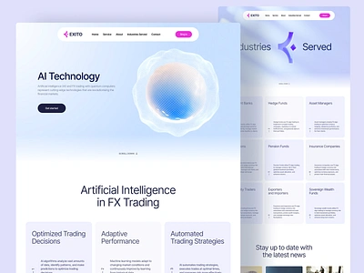 Exito Industries Served and Ai technology 3D website 3d 3d website ai ai web ai website aiweb e commerce ecommerce landing landing page trading web web design webdesign website