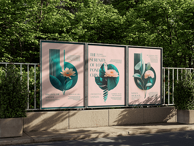 Series of posters "Beautiful nature of China" book design font photoshop poster posters style typography