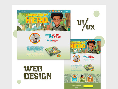 A Chase For My Hero | Website books readers site story storytelling ui uiux web website