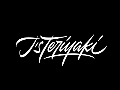 J's Teriyaki calligraphy font lettering logo logotype typography vector