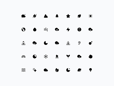 Nature Icons for MynaUI Icons 🌻 design icon icon pack icon set icons minimal saas ui web design