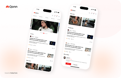 Qonn - News App Design app app design newsapp ui ui design