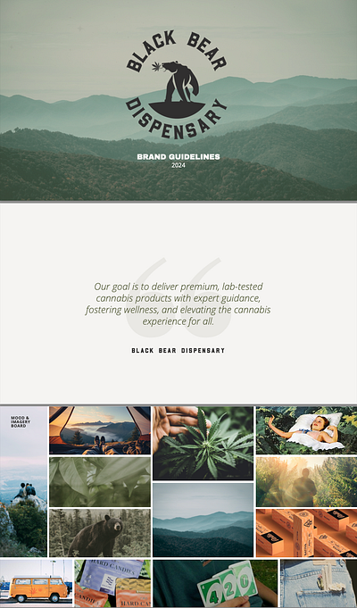 Brand Guide 2024 aesthetics brand guidelines branding cannabis design dispensary graphic design hemp illustration imagery logo marketing mood board social media typography