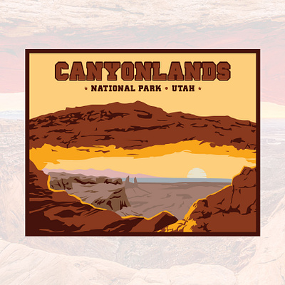 Canyonlands - National Park in Utah adventure adventure logo apparel brand designer branding canyonlands digital art graphic design graphic designer illustration illustration artist logo designer logos national park national parks outdoors sketch tshirt design tshirt designer wacom