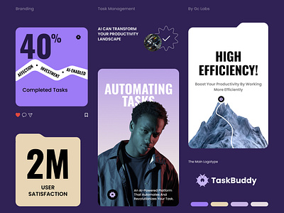 Taskbuddy Branding Ui Design brand design branded branding design figma graphic design illustration landing page logo ui uiux website