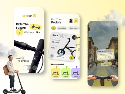 Smart Electric Bike Mobile App athlete ai training app bicycle bicycle control bike app biketracker biking control cycling app cyclist ebike electric bike app electric cycle gps map smart app smart bike sport tracker tracker app tracking app