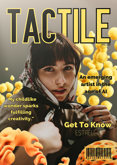 Magazine Cover - Emerging Artist in The Age of AI branding design graphic design magazine magazine cover magazine design