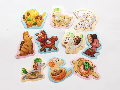 Dogs of Five Spices digital illustration digital illutrator digital painting editorial illustration graphic design illustration illustration design illustrator merchandise design print design publishing design publishing illustration sticker design stickers