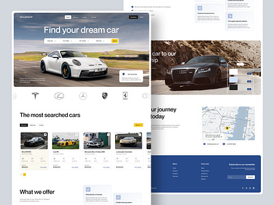 Website - Landing Page Car Dealership car cars clean dealership landing page modern motor show web web design website website design