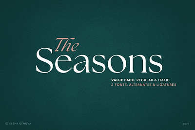 The Seasons (Value Pack) aesthetic font alternates font beautiful font boutique font calligraphy font chic font classic font classy font clean font contemporary font corporate font deco font elegant font