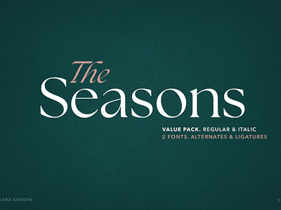 The Seasons (Value Pack) aesthetic font alternates font beautiful font boutique font calligraphy font chic font classic font classy font clean font contemporary font corporate font deco font elegant font