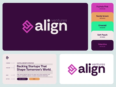 align ventures - Logo & VI project align balance brand styleguide branding check creative logo equals finance fintech freelance logo design identity design invest it jeroen van eerden logo modern logo tech venture ventures visual identity design