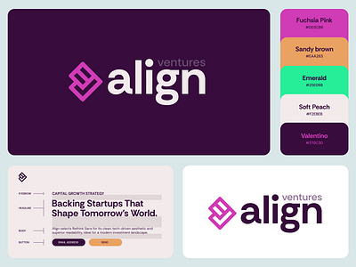 align ventures - Logo & VI project align balance brand styleguide branding check creative logo equals finance fintech freelance logo design identity design invest it jeroen van eerden logo modern logo tech venture ventures visual identity design