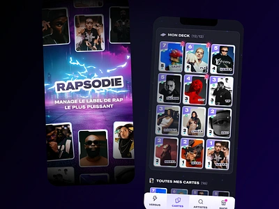 Mobile Rap Game Rapsodie animation branding music rap ui