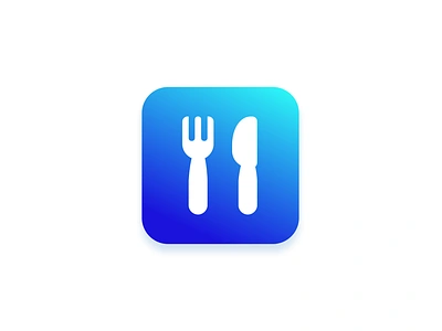 Daily UI #005 | App Icon app icon blue branding cutlery dine in restaurent figma gradient graphic design ui