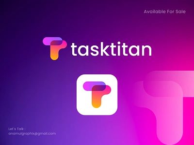 T Letter Logo Design with Task Management Concept branding gradient logo logo design modern logo overlay logo symbol t letter t letter logo task task app task management task management logo ui