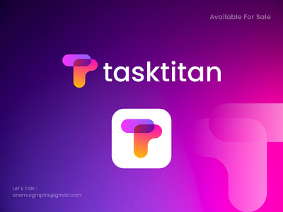 T Letter Logo Design with Task Management Concept branding gradient logo logo design modern logo overlay logo symbol t letter t letter logo task task app task management task management logo ui