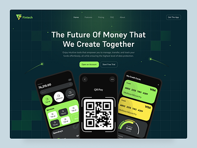 Fintech Landing Page banking digital banking finance finance landing page financial service fintech fintech landing page investment invoice landing page management mobile app saas saas landingpage