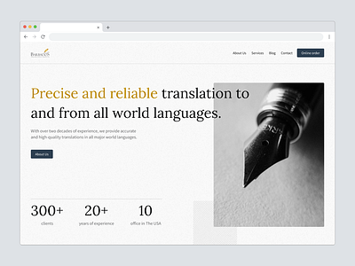 Translation Agency - Hero Section agency design figma hero ui userexperience uxui webdesign