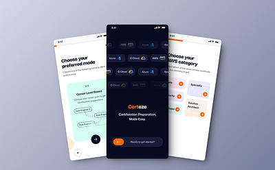 Certification Preparation Platform app certification duolingo edtech mobile modern playful preparation ui