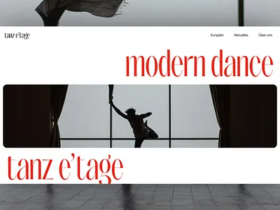 Hero Web : Dance Studio bold dance dance studio hero minimalist ui ux web webdesign