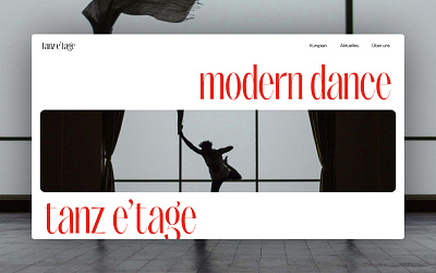 Hero Web : Dance Studio bold dance dance studio hero minimalist ui ux web webdesign