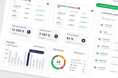 Finance report dashboard graphic design ui