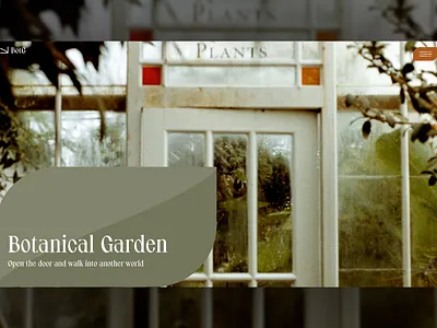 Hero Web : Botanical Garden botanic botanical garden brand brand design branding garden graphic design hero logo plants web webdesign