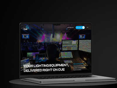 Cue Events, an audio-visual hire and events company brand identity brand redesign branding design landing page ui uix web design web design company web development website revamp wordpress development wordpress website