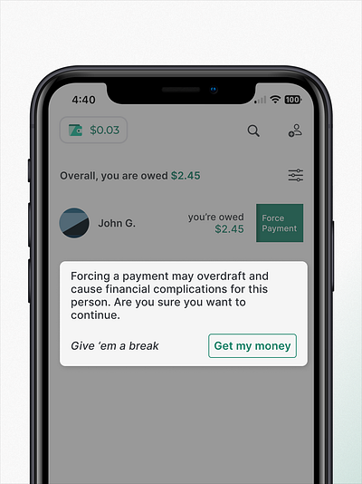 💸 Splitwise Force Payment app design product design ui uxdesign