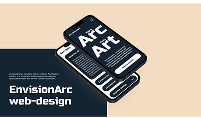 EnvisionArc: combination of Architecture & Art branding interface ui web