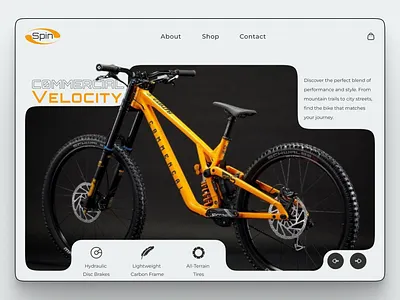 Bicycle web design bicycle branding design design inspiration figma inspiration landing page ui web webdesign